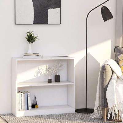 Boekenkast 80x24x75 cm bewerkt hout wit