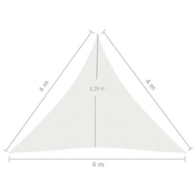 VidaXL Zonnezeil 160 g/m² 4x4x4 m hdpe wit