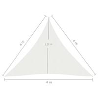 VidaXL Zonnezeil 160 g/m² 4x4x4 m hdpe wit - thumbnail
