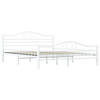 Bedframe metaal wit 160x200 cm - thumbnail