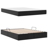 Opbergbed met matras met matras Zwart 140 x 190 cm Nep Leer - thumbnail