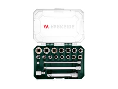 PARKSIDE Ratelset of dopsleutelset (Dopsleutelinzetstukken 20 stuks.)