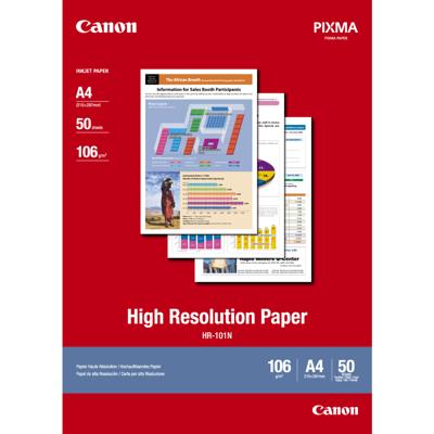 Canon High Resolution Paper HR-101N 1033A002 Fotopapier DIN A4 106 g/m² 50 vellen Mat Canon High Resolution Paper HR-101N 1033A002 Fotopapier DIN A4 106 g/m² 50 vellen Mat