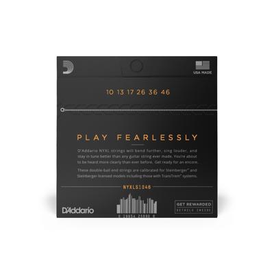 D'Addario NYXLS1046 10-46 Regular Light Double Ball End Nickel Wound snaren voor headless gitaar D'Addario NYXLS1046 10-46 Regular Light Double Ball End Nickel Wound snaren voor headless gitaar