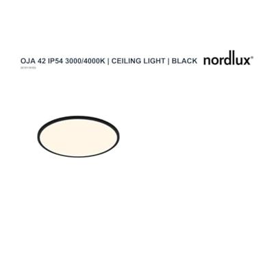 Nordlux LED Plafonniere Oja 42 zwart 19W 3000K/ 4000K 42cm - 4802314