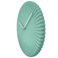 Wandklok 40 cm - Stil - Wit/Groen - Polyresin - NeXtime 'Mousse' - thumbnail