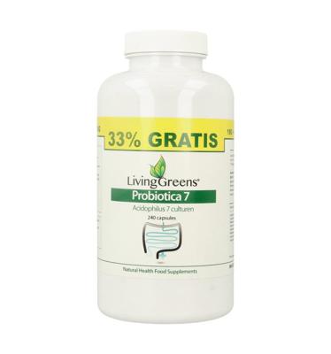 Livinggreens Probiotica 7 voordeel verpakking 240 Capsules