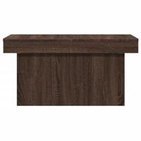 Salontafel 80x55x40 cm bewerkt hout bruin eikenkleurig - thumbnail