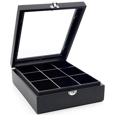 Bredemeijer Theedoos Bamboe 9-vaks - Zwart