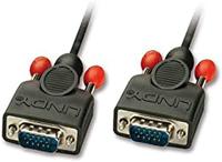 LINDY 31443 VGA-aansluitkabel zonder ferriet, 15-pin. HD-stekker/stekker 5 m, zwart - thumbnail