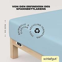 Schlafgut Schlafgut EASY Jersey Elasthan Hoeslaken M - 120x200 - 130x220 536 Blue Light - thumbnail