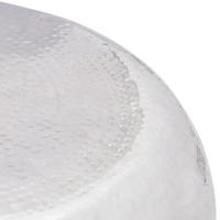 Salontafel gehamerd aluminium zilverkleurig - thumbnail