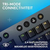 Logitech G G915 X LIGHTSPEED Low-Profile Wireless Gaming Keyboard, Double-Shot PBT Keycaps, volledig programmeerbare toetsen, RGB-achtergrondverlichting, GL Brown Tactile, US INT'L QWERTY - Zwart - thumbnail