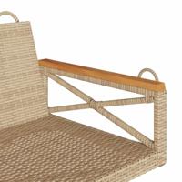 Schommelbank 109x62x40 cm poly rattan beige - thumbnail