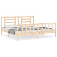 Bedframe zonder matras massief grenenhout 200x200 cm - thumbnail