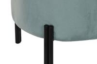 Voetensteun DKD Home Decor Metaal Turkoois Polyester (42 x 42 x 42 cm) - thumbnail