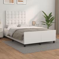 Bedframe zonder matras 120x190 cm kunstleer wit - thumbnail