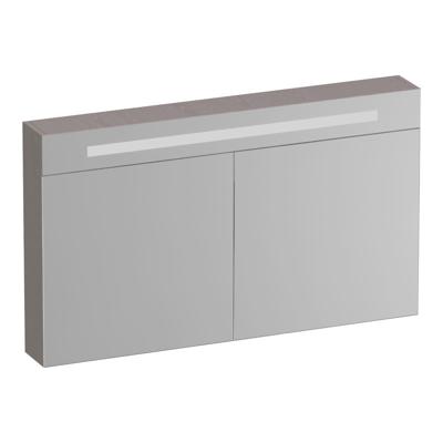 Brauer Promise Deluxe Spiegelkast - 120 cm - met Verlichting - 2 Dubbelzijdige Spiegeldeuren - Timber Greige