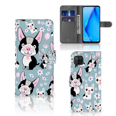 Huawei P40 Lite | Telefoonhoesje | Met pasjeshouder | Hondjes