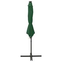 VidaXL Zweefparasol met paal en led-verlichting 300 cm groen - thumbnail