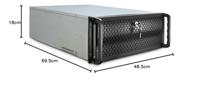 Inter-Tech IPC 4U-4129L Rack Metallic, Zilver - thumbnail