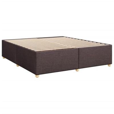 Boxspring met matras stof donkerbruin 200x200 cm