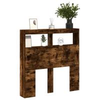 Hoofdbordkast met LED-verlichting 100x17x102 cm gerookt eiken - thumbnail