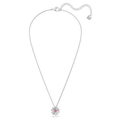 Swarovski 5642868 Ketting Eternal Flower zilverkleurig-roze-wit 38-44 cm