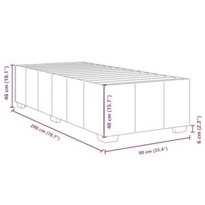 Boxspring met matras stof donkerbruin 90x200 cm