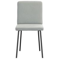 Eetkamerstoelen 2 st fluweel lichtgrijs - thumbnail