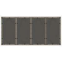 Tuintafel met glazen blad 190x90x75 cm poly rattan grijs - thumbnail