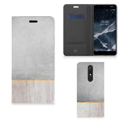 Nokia 5.1 (2018) Book | Wallet Case | Wood Concrete