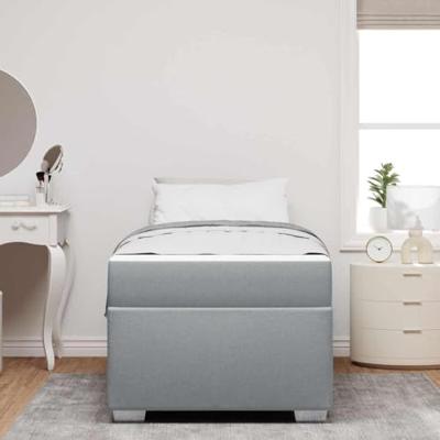 Bedframe Anders Lichtgrijs 90 x 190 cm Stof