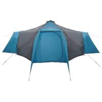 Tipi Tent met dak Blauw en Grijs 492 x 492 x 275 cm Stof - thumbnail