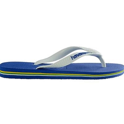 Teenslippers voor kinderen Brasil logo HAVAÏANAS marineblauw/wit