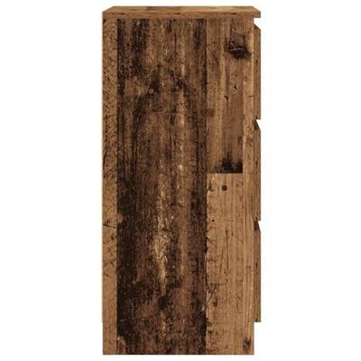 Dressoir 37,5x35x76 cm bewerkt hout oud houtkleurig Dressoir 37,5x35x76 cm bewerkt hout oud houtkleurig