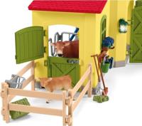 Schleich Farm World - Grote stal, geel speelfiguur - thumbnail