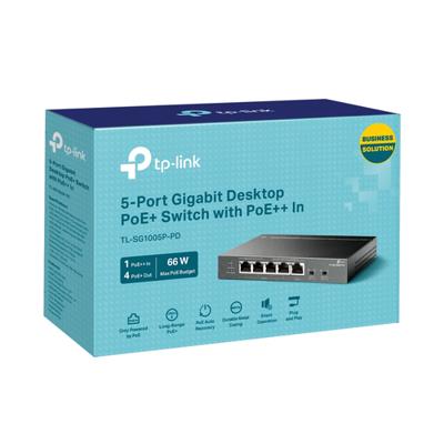 TP-Link SG1005P-PD Switch Zwart