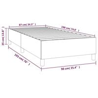 Boxspringframe stof zwart 90x190 cm - thumbnail