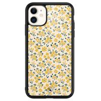 iPhone 11 glazen hardcase - Yellow garden - thumbnail