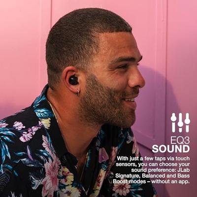JLab Go Air Pop True Wireless Earphones, Bluetooth Earbuds, Oordopjes Draadloos with 32H Speeltijd, In Ear Headphones with Microfoon, USB-Oplaaddoos, Dubbele Verbinding, EQ3 Geluid, Zwart