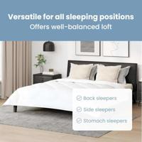 VidaXL Hoofdkussen met kussen 2 pcs wit 61 x 41 x 20 cm polyester - thumbnail