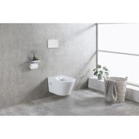 Wiesbaden Vesta Wandcloset Rimless met Bidetkraan - Warm/Koud Water - Glans Wit - thumbnail