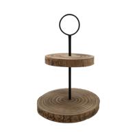 Etagere hout 2-laags H38D33cm - thumbnail