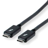 ROLINE Thunderbolt™ 3 kabel, C-C, ST/ST, 20Gbit/s, 100W, zwart, 2 m - thumbnail