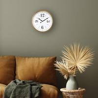 NeXtime NE-3290GO Landelijke Wandklok - 39cm - Stille Klok - Wit/ Goud- "Classic" - thumbnail