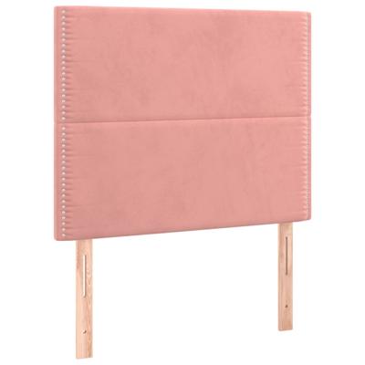 Boxspring met matras fluweel roze 120x200 cm