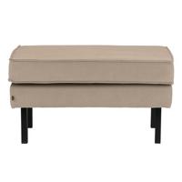 WOOOD Hocker 'Rodeo' Velvet, kleur Khaki - thumbnail