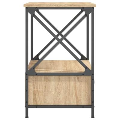 Nachtkastjes 2 st 50x41x65 cm bewerkt hout sonoma eikenkleurig