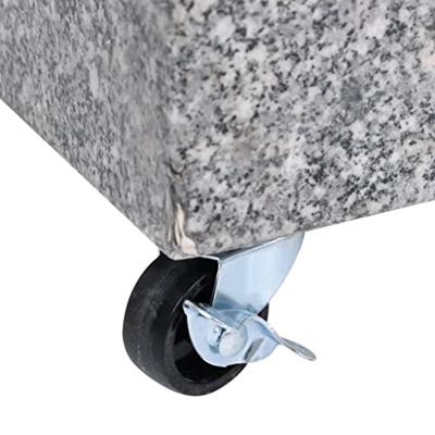VidaXL Parasolvoet 45x25x8 cm graniet lichtgrijs